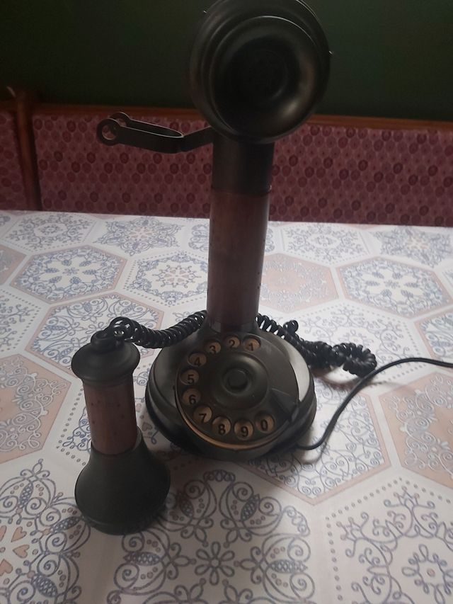 Teléfono antiguo Telmar ónix