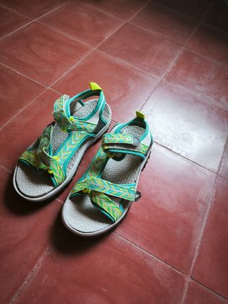 Sandalias Decathlon niño/a - Verde turquesa