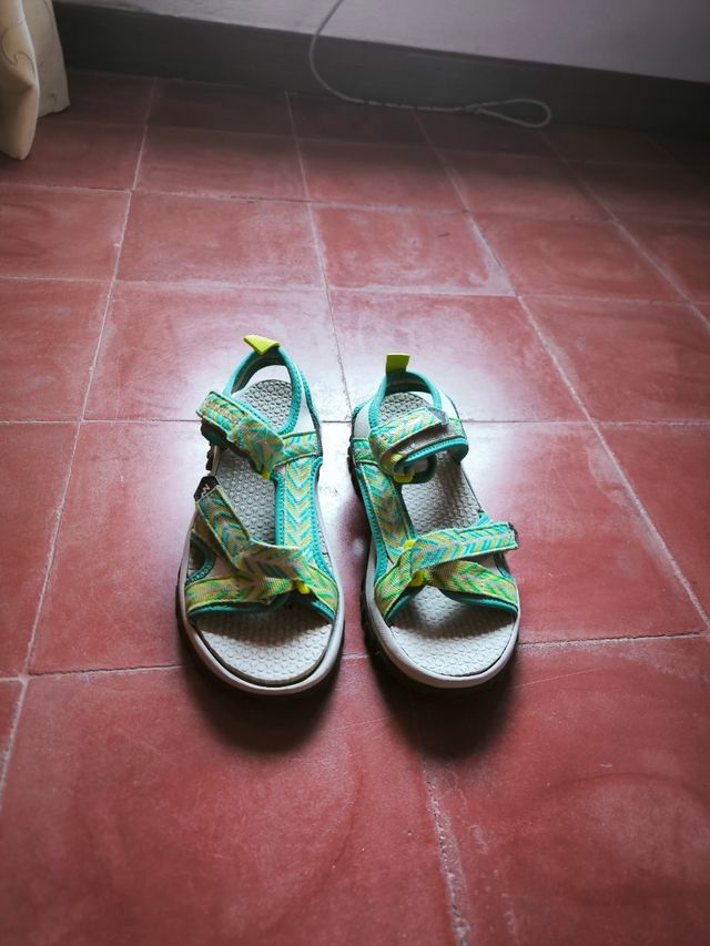 Sandalias Decathlon niño/a - Verde turquesa