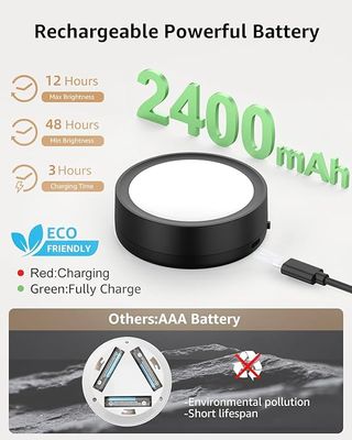 TEDMOS Luces LED Recargables - 6 Unidades