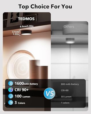 TEDMOS Luces LED Recargables - 6 Unidades