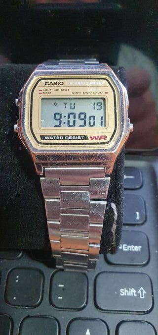 Relojes Casio A158WE plateado y F-91W