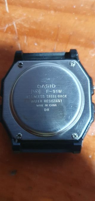 Relojes Casio A158WE plateado y F-91W