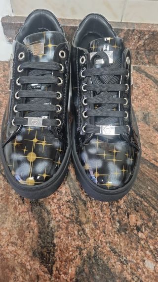 Zapatillas Philipp Plein - Negras y Doradas