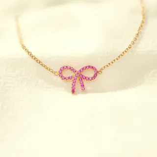 Pulsera Lazo con Circonitas - Plata 925 Baño 18k