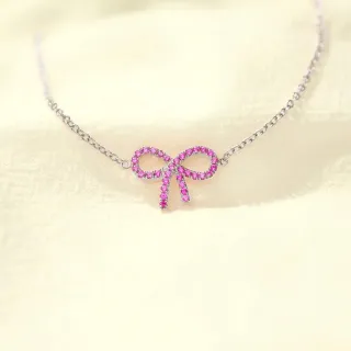 Pulsera Lazo con Circonitas - Plata 925 Baño 18k