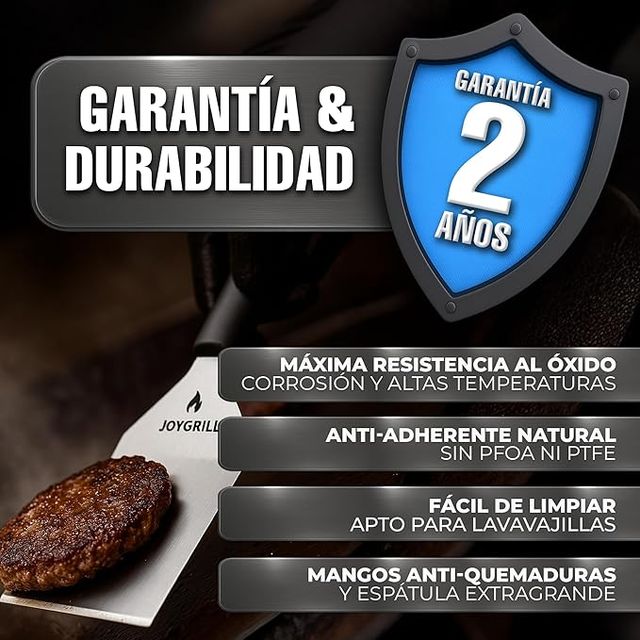 JOYGRILL Smash Burger Kit Profesional Acero Inox