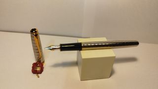 Parker Sonnet in argento Sterling Tartan GT 18 carati