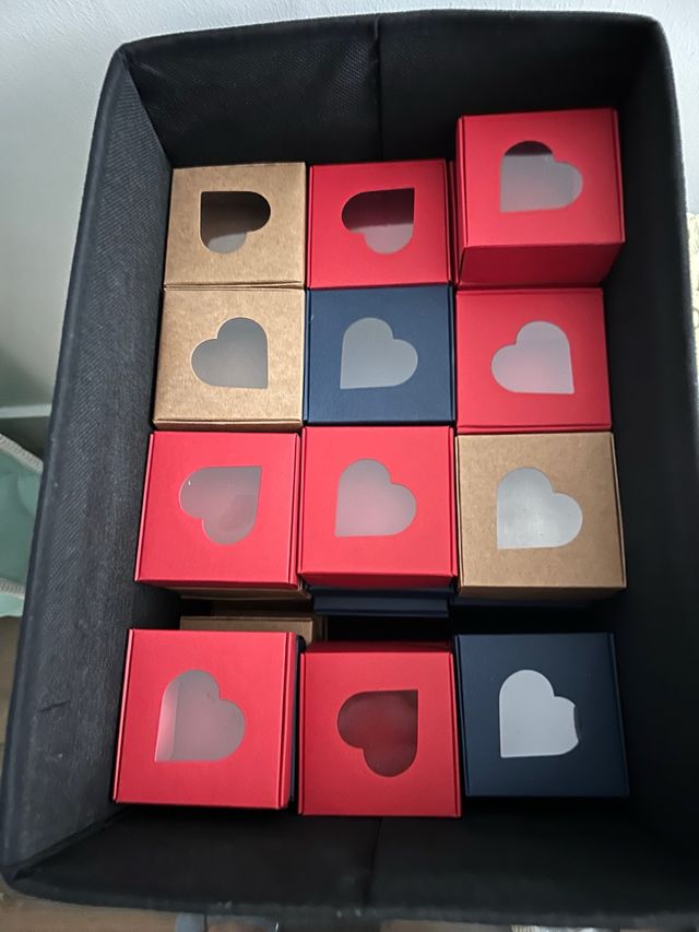 Cajitas corazón boda - 50 unidades