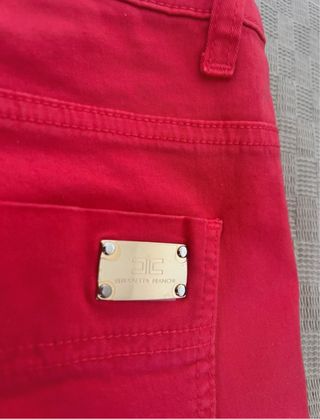 Pantaloni Elisabetta Franchi - Rosso - Tg 28