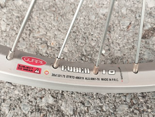 Llanta bici 20" aluminio