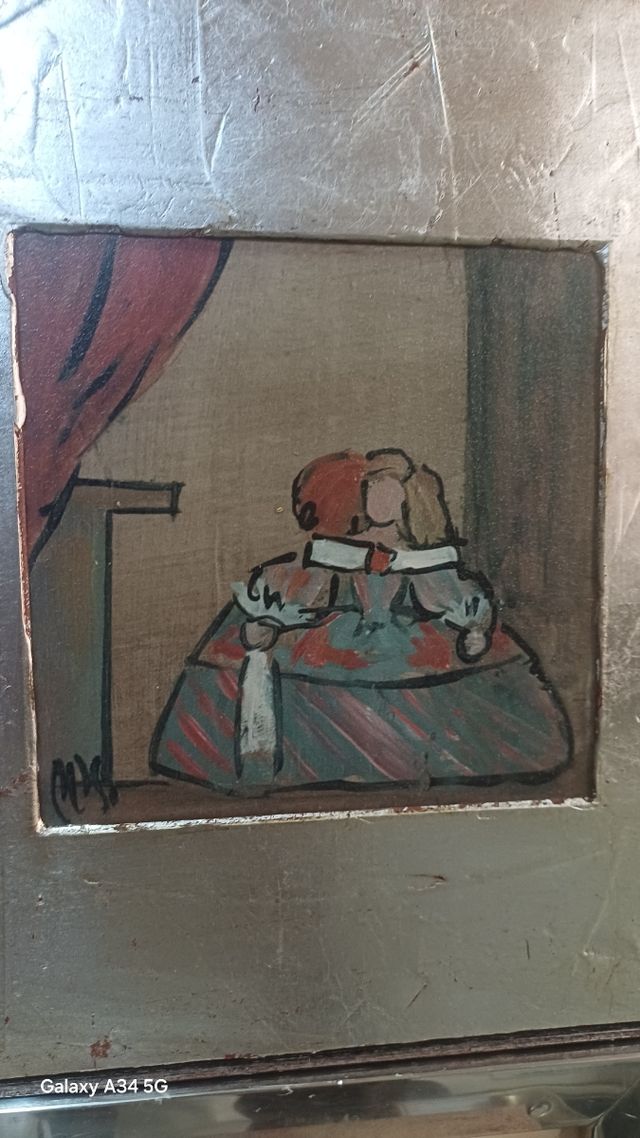 2 dipinti firmati in stile Picasso