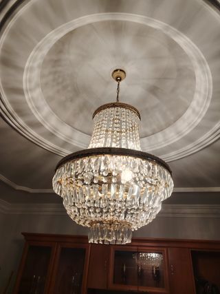 Lampara Cristal - Dorada