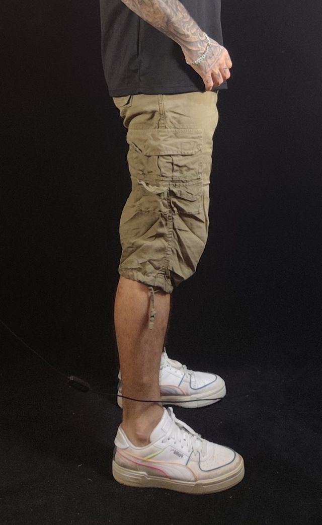 Calções Cargo Pull&Bear Bege - Tam. 42