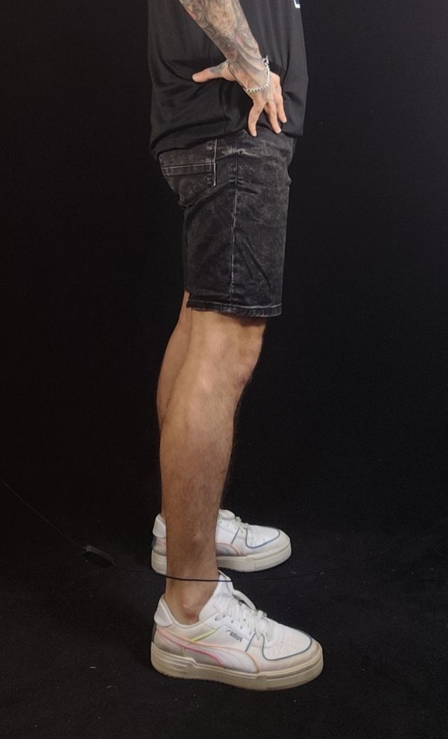 Calção Jeans Pull&Bear Preto - Tam 44