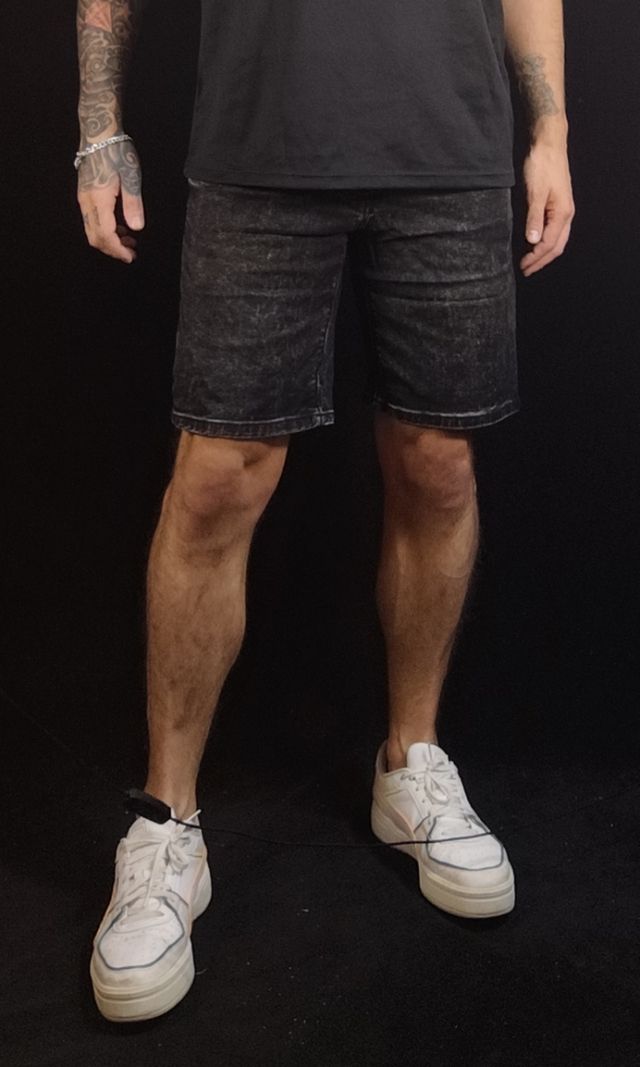 Calção Jeans Pull&Bear Preto - Tam 44