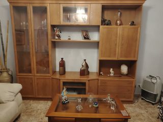 Mueble salón madera + mesita