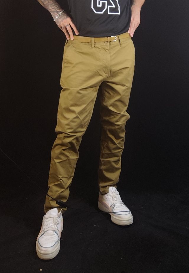 Calças Chino Pull&Bear - Verde Oliva - Tam. 46