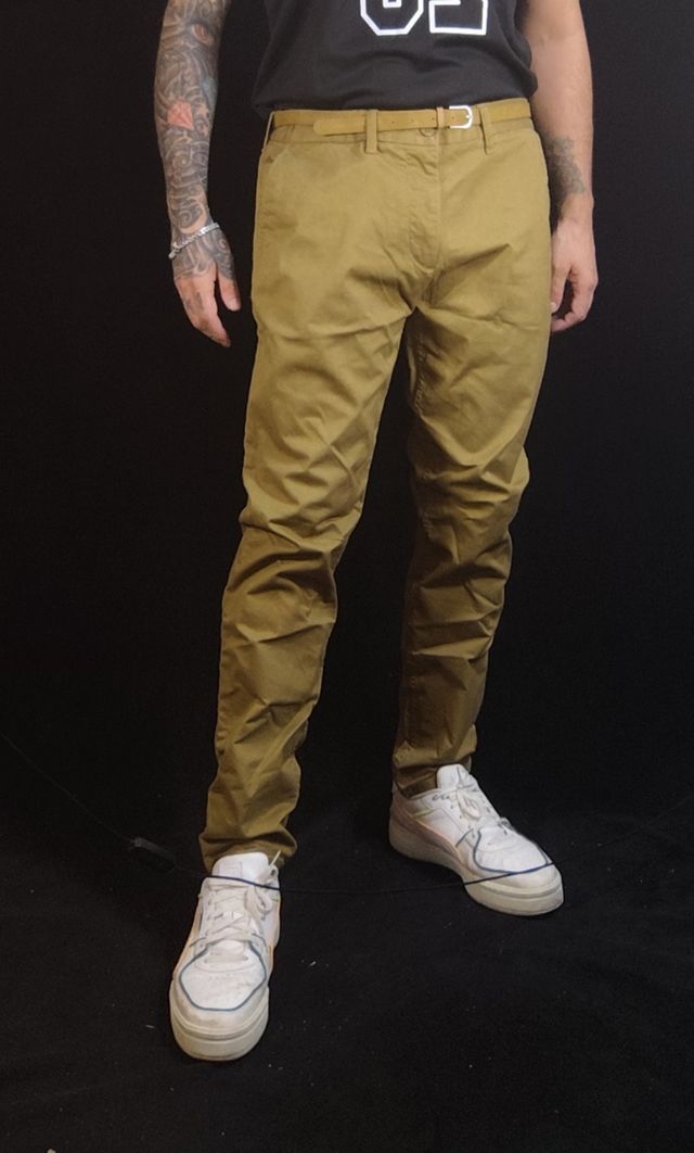 Calças Chino Pull&Bear - Verde Oliva - Tam. 46