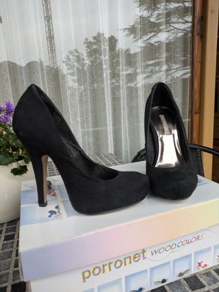 Zapatos tacón 11.5cm, usado una vez, talla 35