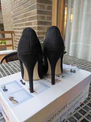 Zapatos tacón 11.5cm, usado una vez, talla 35