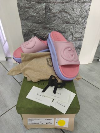 Ciabatte Gucci rosa-viola 39