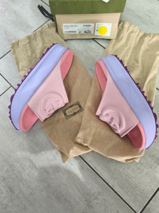 Ciabatte Gucci rosa-viola 39