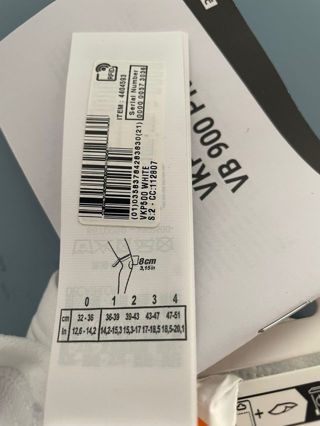 Rodilleras Voley Kipsta VKP 500 T2 Blancas