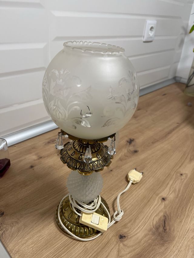 2 lámparas mesilla antiguas doradas