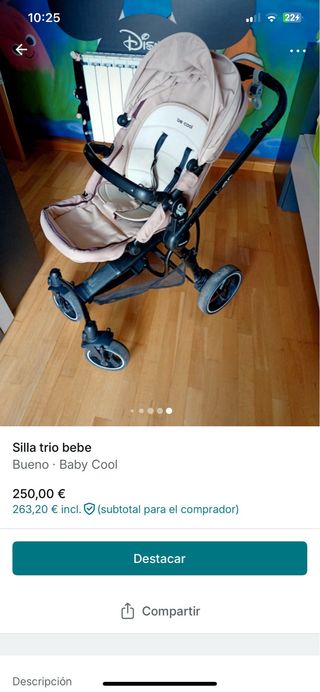 Silla trío bebé Be Cool