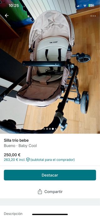 Silla trío bebé Be Cool