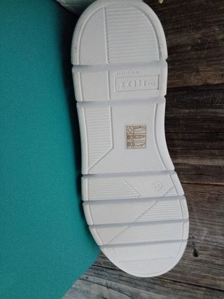 Sneakers zeppa bianche e multicolori 41