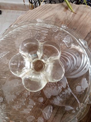 Bandeja cristal vintage gallo