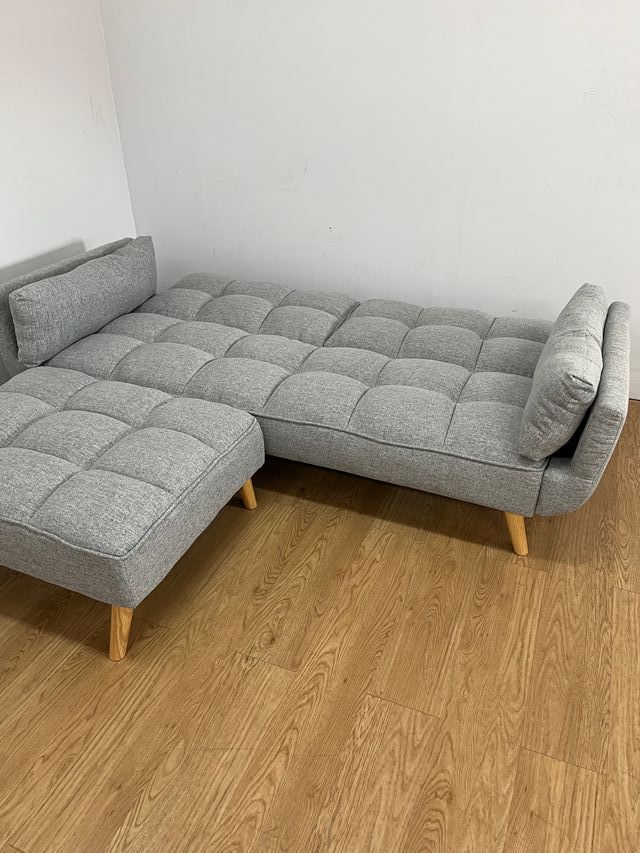 Sofá cama chaise lounge gris