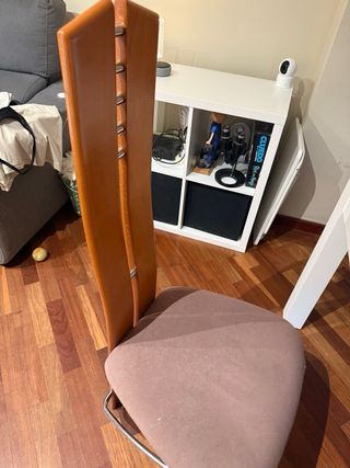 4 Sillas comedor madera - beige