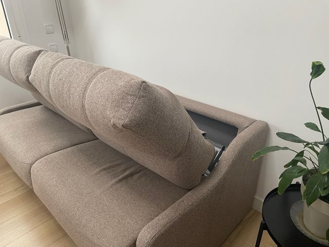 Sofá cama beige 2 plazas