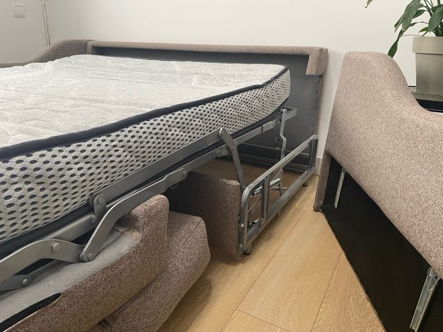 Sofá cama beige 2 plazas