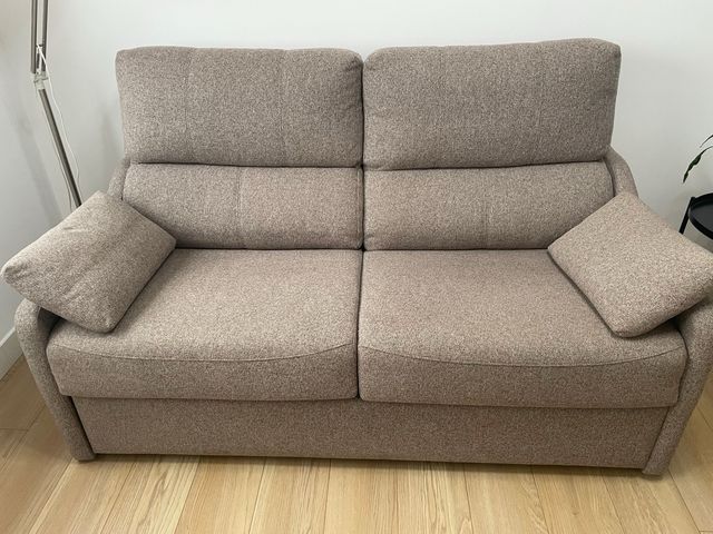 Sofá cama beige 2 plazas