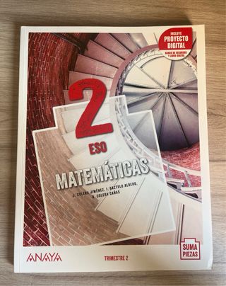 Lote de libros escolares 2ESO Matemáticas Anaya.