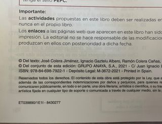 Lote de libros escolares 2ESO Matemáticas Anaya.
