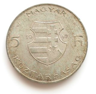 Hungría moneda de 5 Forint/florines 1947