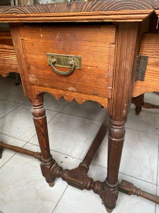 Mesa plegable madera rústica