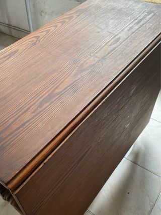 Mesa plegable madera rústica