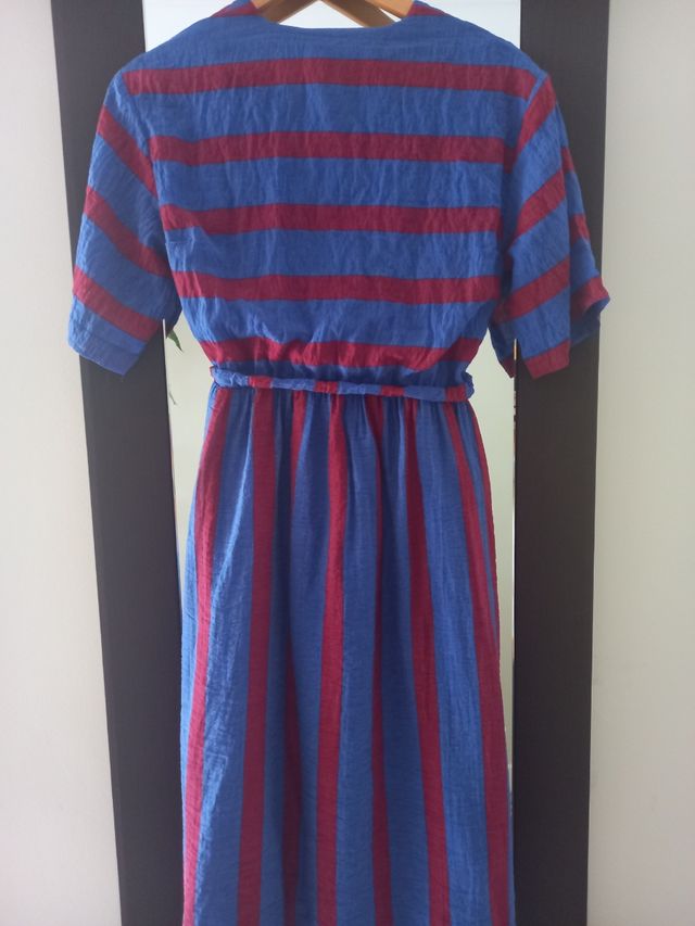 Vestido rayas Hitz azul y rojo