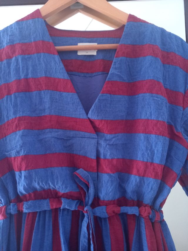 Vestido rayas Hitz azul y rojo