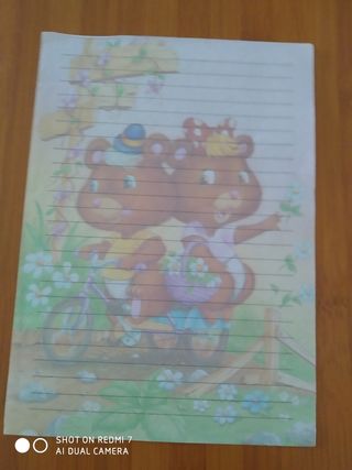 Papel carta perfumado años 80