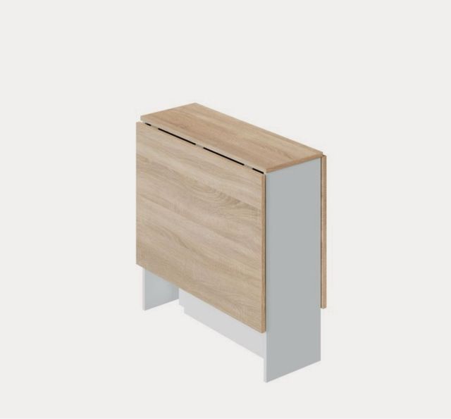 Mesa plegable blanca-madera