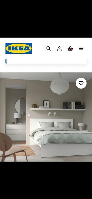 Cama IKEA blanca - individual