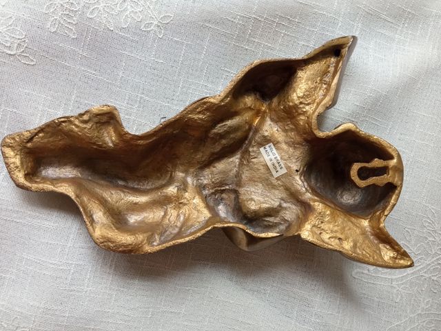 Angel musical dorado metal para pared 