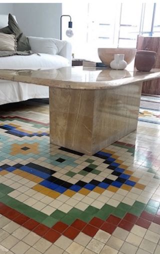 Mesa centro piedra - Retro - Óptimo estado